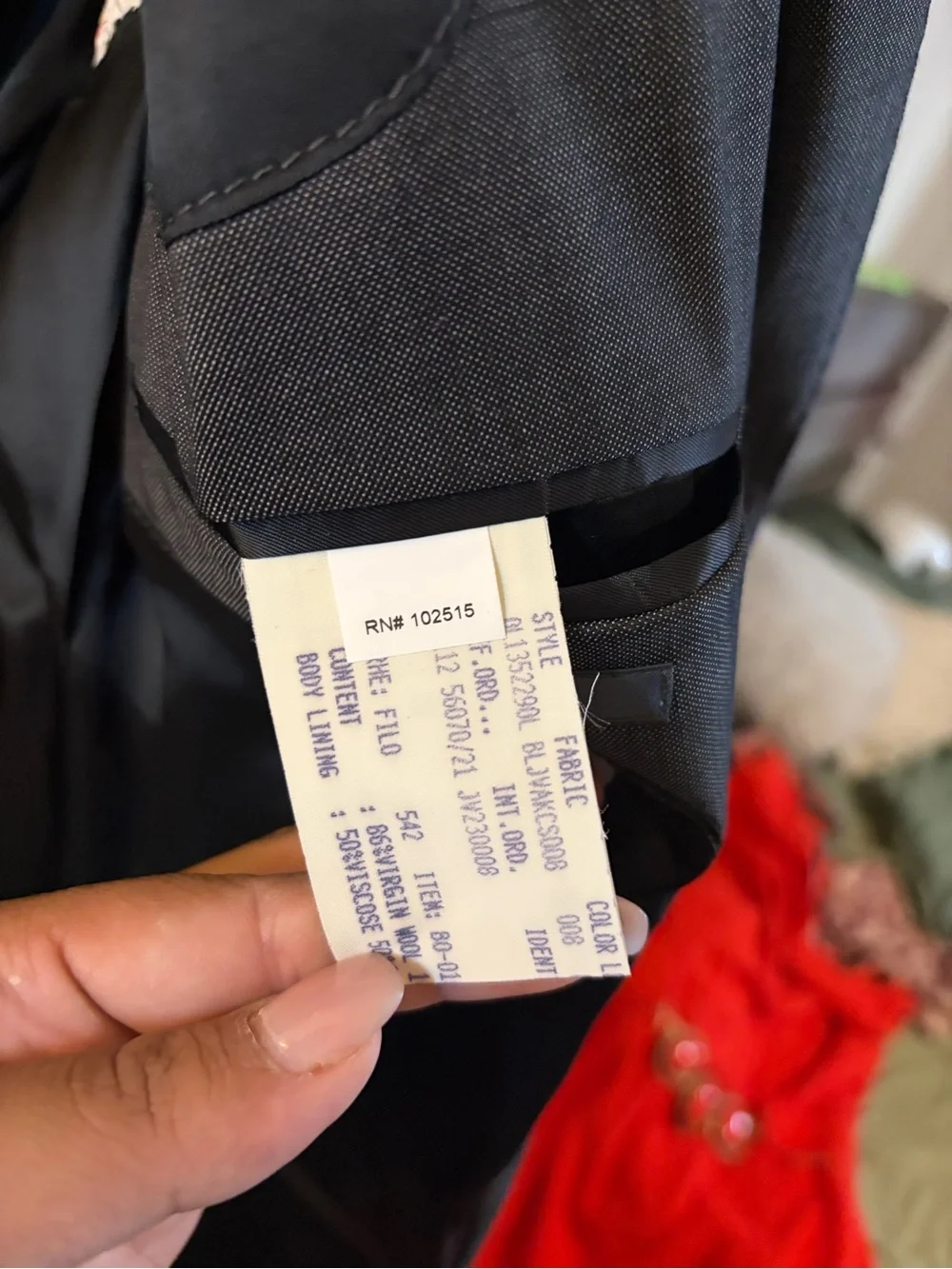 John Varvatos Men's Charcoal Gray Sport Coat Blazer